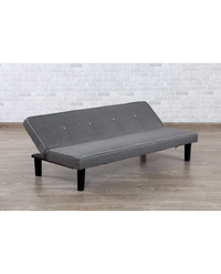 Divano tre posti moderno, reclinabile a letto, lino grigio 166cm Sicorage Elian