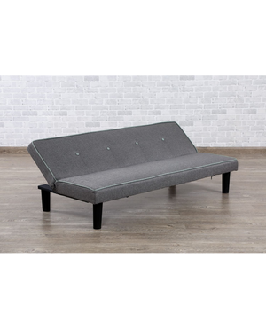 Divano tre posti moderno, reclinabile a letto, lino grigio 166cm Sicorage Elian