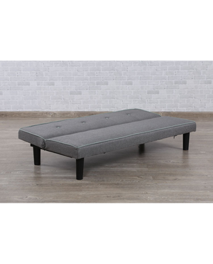 Divano tre posti moderno, reclinabile a letto, lino grigio 166cm Sicorage Elian