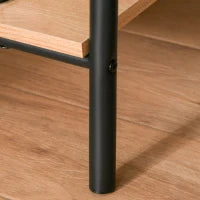 Stand Appendiabiti Guardaroba, Stile Contemporaneo, 2 Ripiani, in MDF e Acciaio, 64L x 43l x 149H cm, Nero