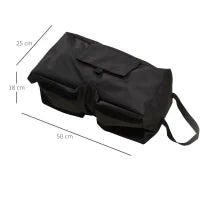 Base per Ombrellone a Sacco Riempibile con 50 kg di Sabbia,  in Plastica e tessuto Oxford, 50x25x18 cm, Nero