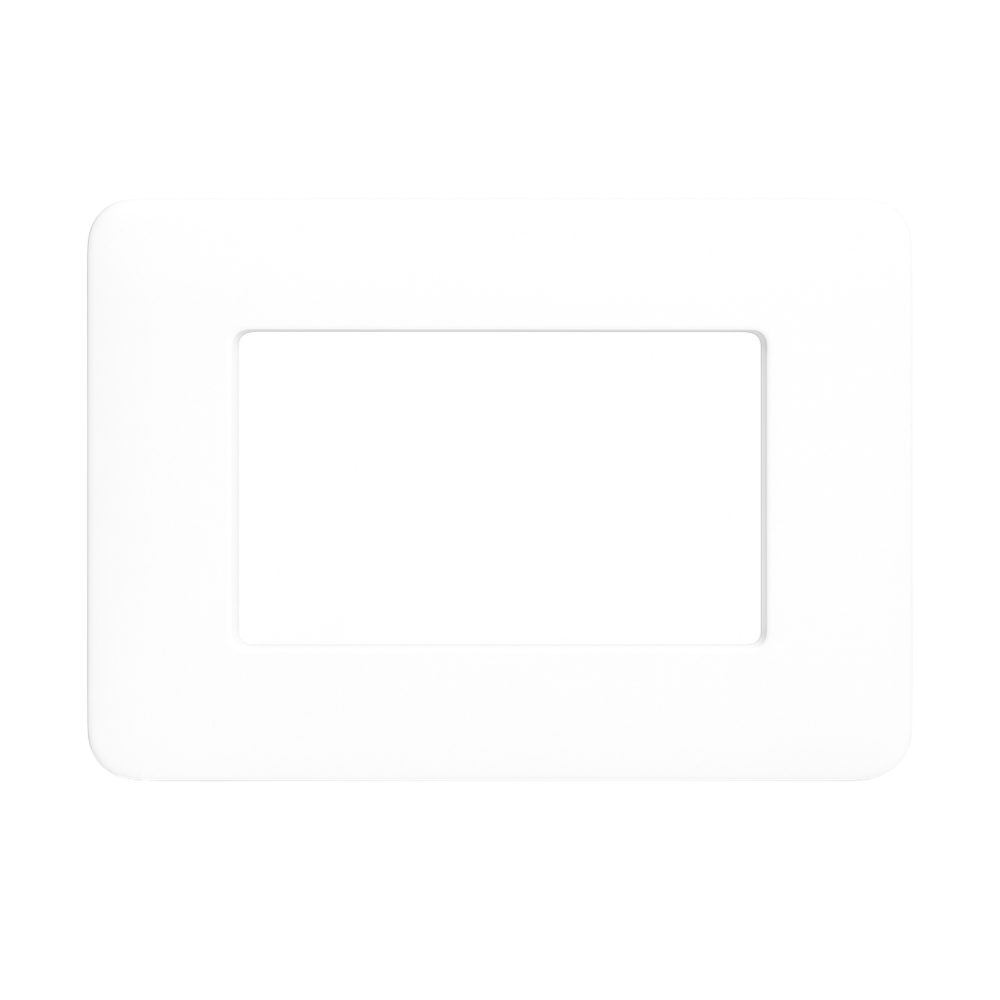 Biesse placca modulare bianca per bticino matix *** numero posti 3 moduli, confezione 1