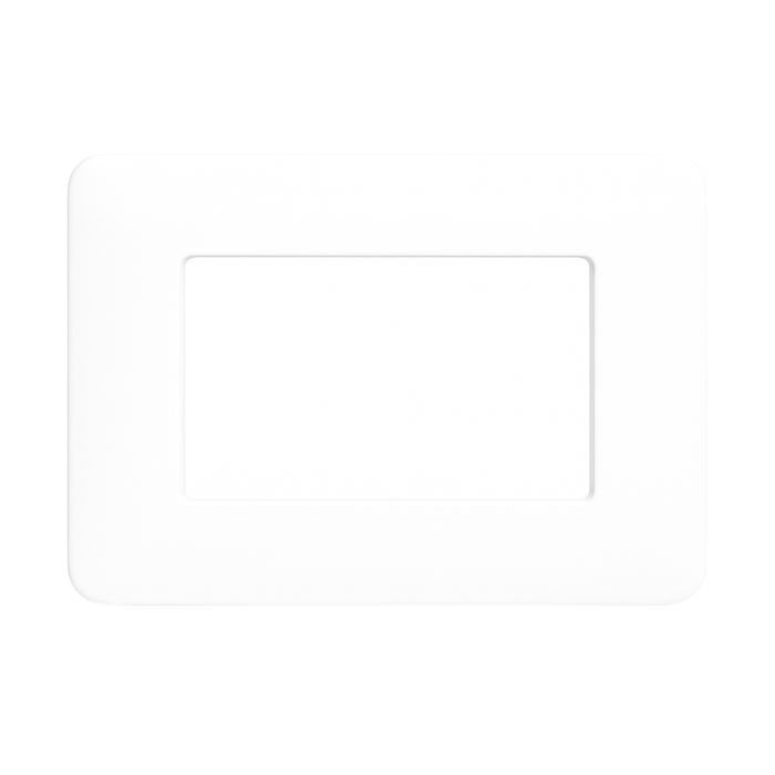 Biesse placca modulare bianca per bticino matix *** numero posti 3 moduli, confezione 1