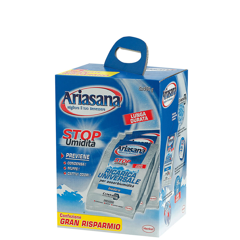 Multipack da 10 confezioni di ricarica ariasana in sali - 50 buste totali da 450 grammi ciascuna