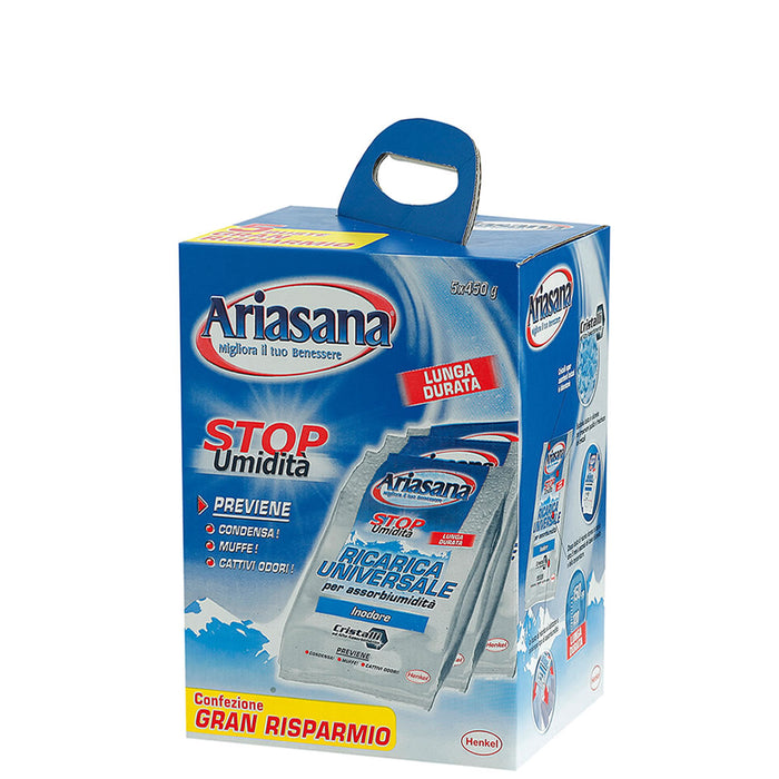 Multipack da 10 confezioni di ricarica ariasana in sali - 50 buste totali da 450 grammi ciascuna