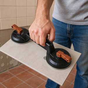 Ventosa doppia patta piastrelle materiali superfici liscie strutturate biventosa