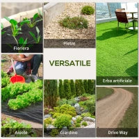 Telo per Pacciamatura 100x1 m Traspirante e Anti-UV in Polipropilene Nero