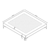 Letto Matrimoniale Lilla con Materasso 180x200 cm Fodera Protettiva Blu [en.casa]