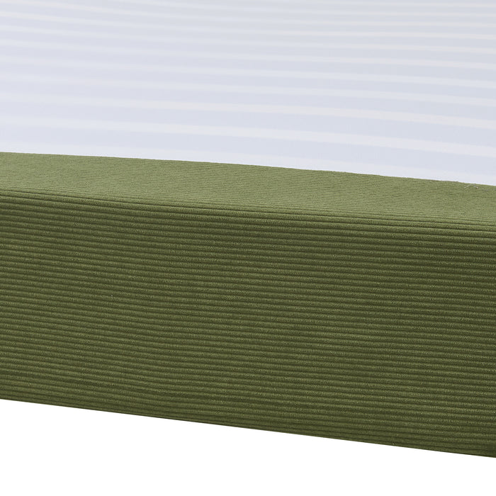 Letto Francese Lilla 140x200 cm con Fodera Protettiva - Verde [en.casa]