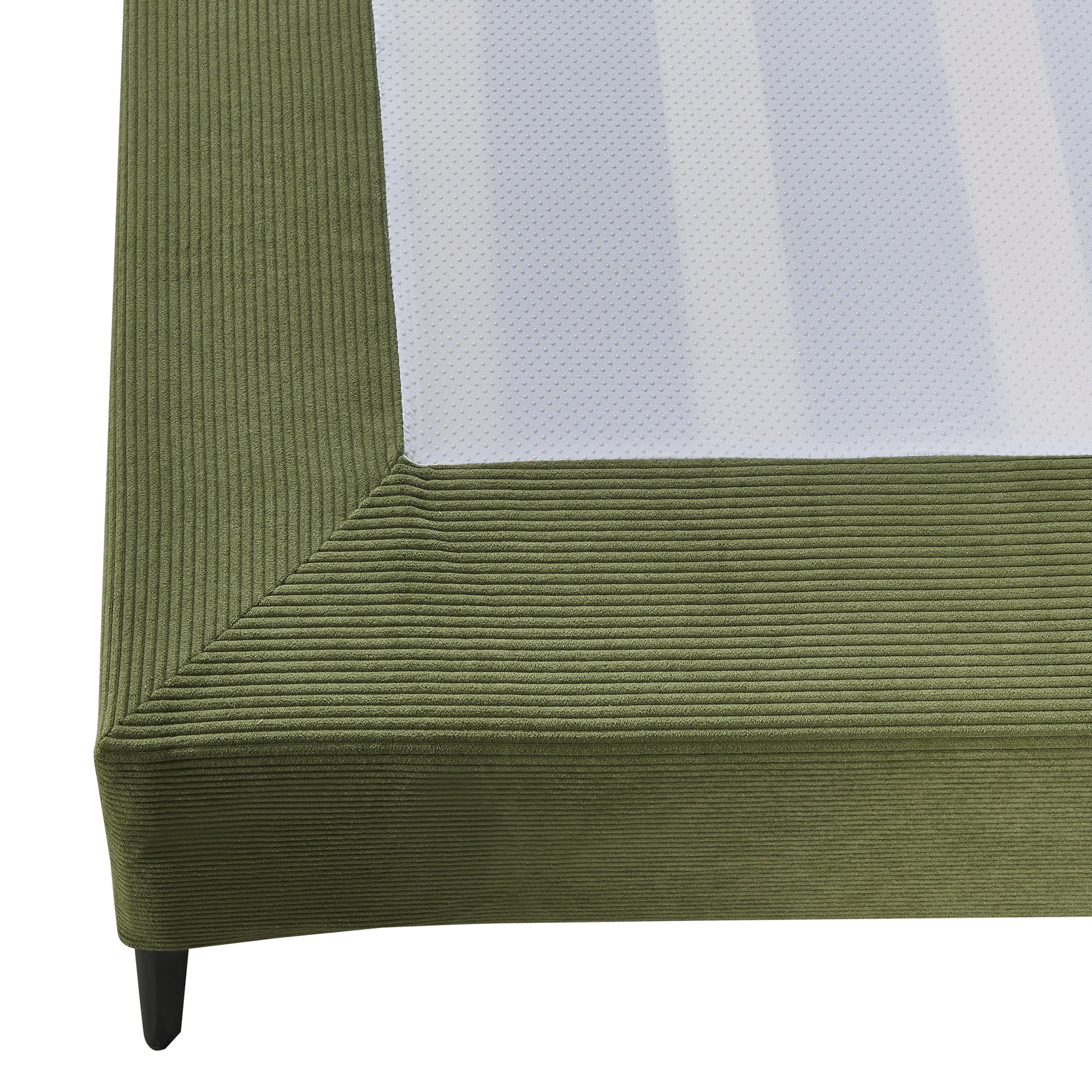Letto Francese Lilla 140x200 cm con Fodera Protettiva - Verde [en.casa]