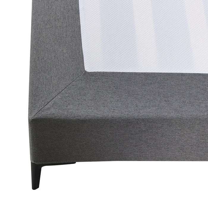 Letto Matrimoniale Lilla 160x200 cm con Fodera Protettiva - Grigio Scuro [en.casa]