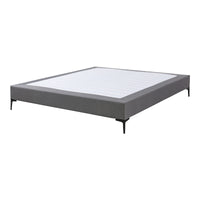 Letto Matrimoniale Lilla 160x200 cm con Fodera Protettiva - Grigio Scuro [en.casa]