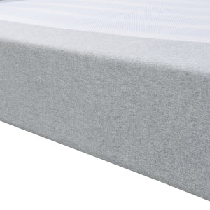 Letto Matrimoniale Lilla 160x200 cm con Fodera Protettiva - Grigio Chiaro [en.casa]