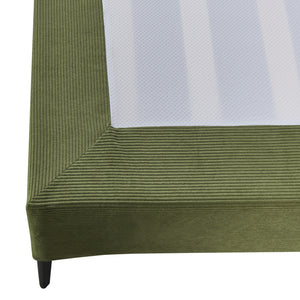 Letto Matrimoniale Lilla con Materasso 160x200 cm Fodera Protettiva Verde [en.casa]