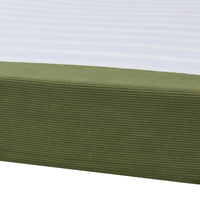 Letto Matrimoniale Lilla con Materasso 160x200 cm Fodera Protettiva Verde [en.casa]