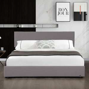 Letto Contenitore Juva con Apertura a Ribalta Letto Matrimoniale 160x200 cm Velluto a Coste Grigio Corium