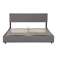 Letto Contenitore Juva con Apertura a Ribalta Letto Matrimoniale 160x200 cm Velluto a Coste Grigio Corium