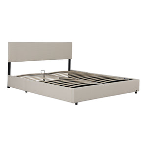 Letto Contenitore Juva con Apertura a Ribalta Letto Matrimoniale 180x200 cm Velluto a Coste Beige Corium