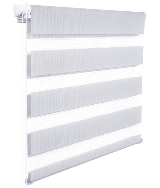 Tenda a rullo giorno e notte Zebra doppio strato avvolgibile 45x150 cm grigio 19_0000852