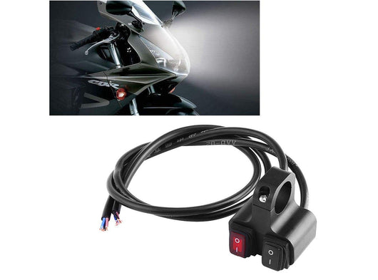 Doppio Interruttore ON/OFF per Manubrio Moto da 7/8 pollici 22mm 12V 16A per Faretti - Ex Esposizione