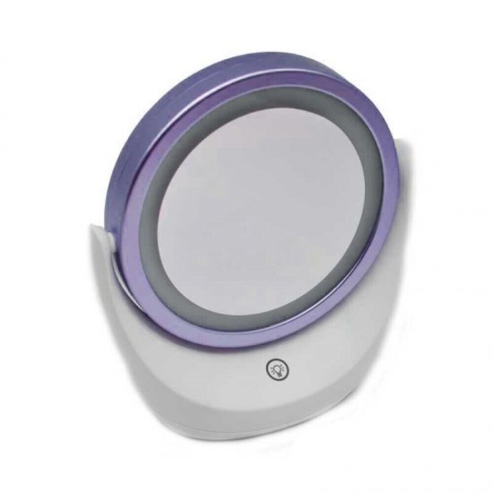 Doppio Specchio a led per trucco da tavolo girevole ingrandimento 5X WL8001