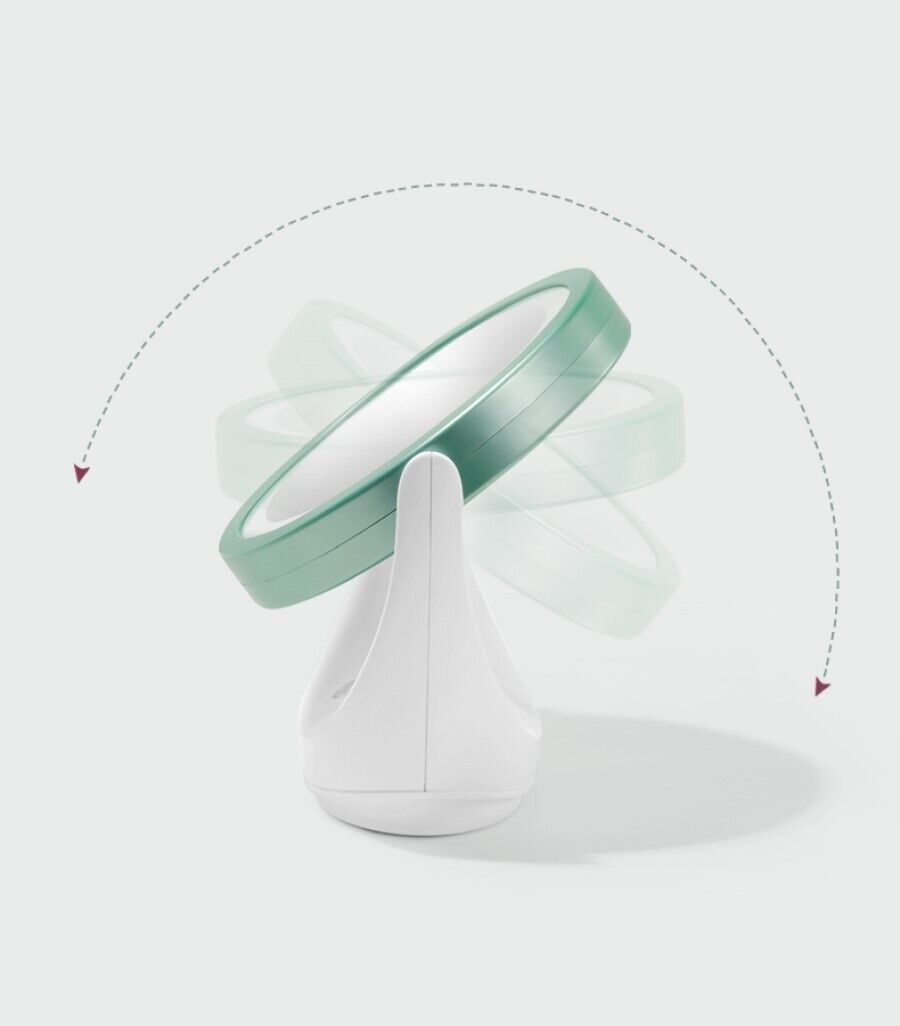 Doppio Specchio a led per trucco da tavolo girevole ingrandimento 5X WL8001