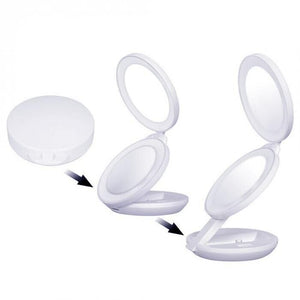 Doppio specchio pieghevole a LED Make up Specchio ingrandimento 5X makeup trucco