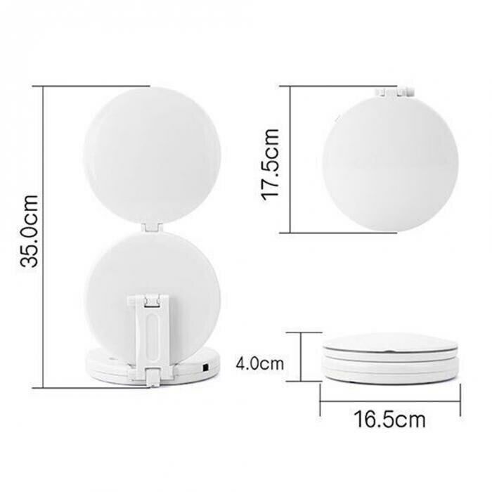 Doppio specchio pieghevole a LED Make up Specchio ingrandimento 5X makeup trucco