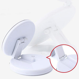 Doppio specchio pieghevole a LED Make up Specchio ingrandimento 5X makeup trucco