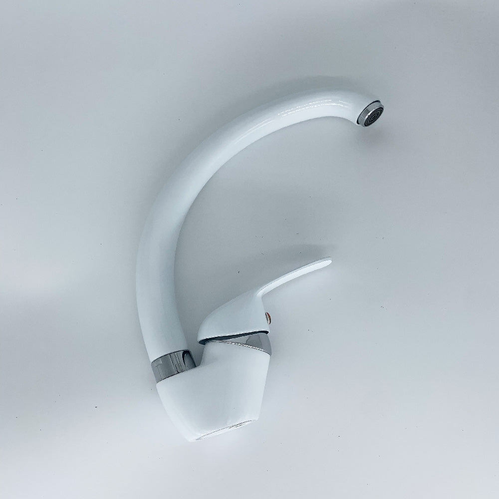 Miscelatore cucina per lavello bianco rubinetteria serie sei