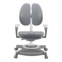 Set Sauda Scrivania e Sedia Girevole per Bambini Altezze Regolabili - Grigio [en.casa]