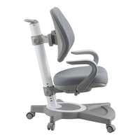 Set Sauda Scrivania e Sedia Girevole per Bambini Altezze Regolabili - Grigio [en.casa]