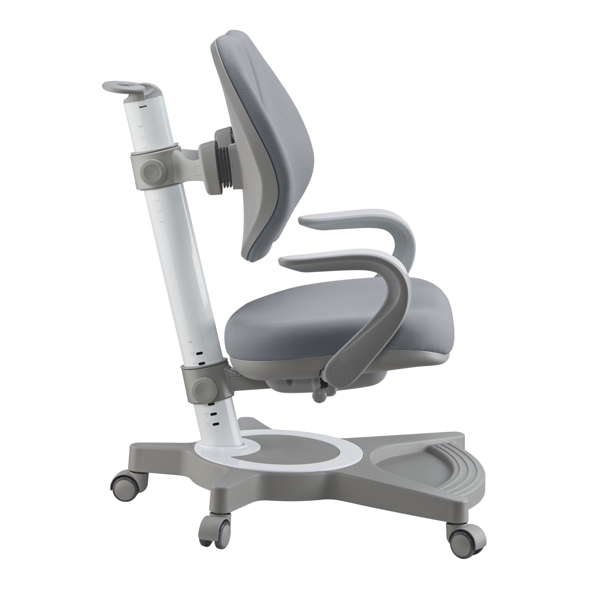 Set Sauda Scrivania e Sedia Girevole per Bambini Altezze Regolabili - Grigio [en.casa]