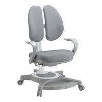 Set Sauda Scrivania e Sedia Girevole per Bambini Altezze Regolabili - Grigio [en.casa]