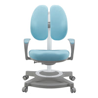 Set Sauda Scrivania e Sedia Girevole per Bambini Altezze Regolabili - Azzurro [en.casa]