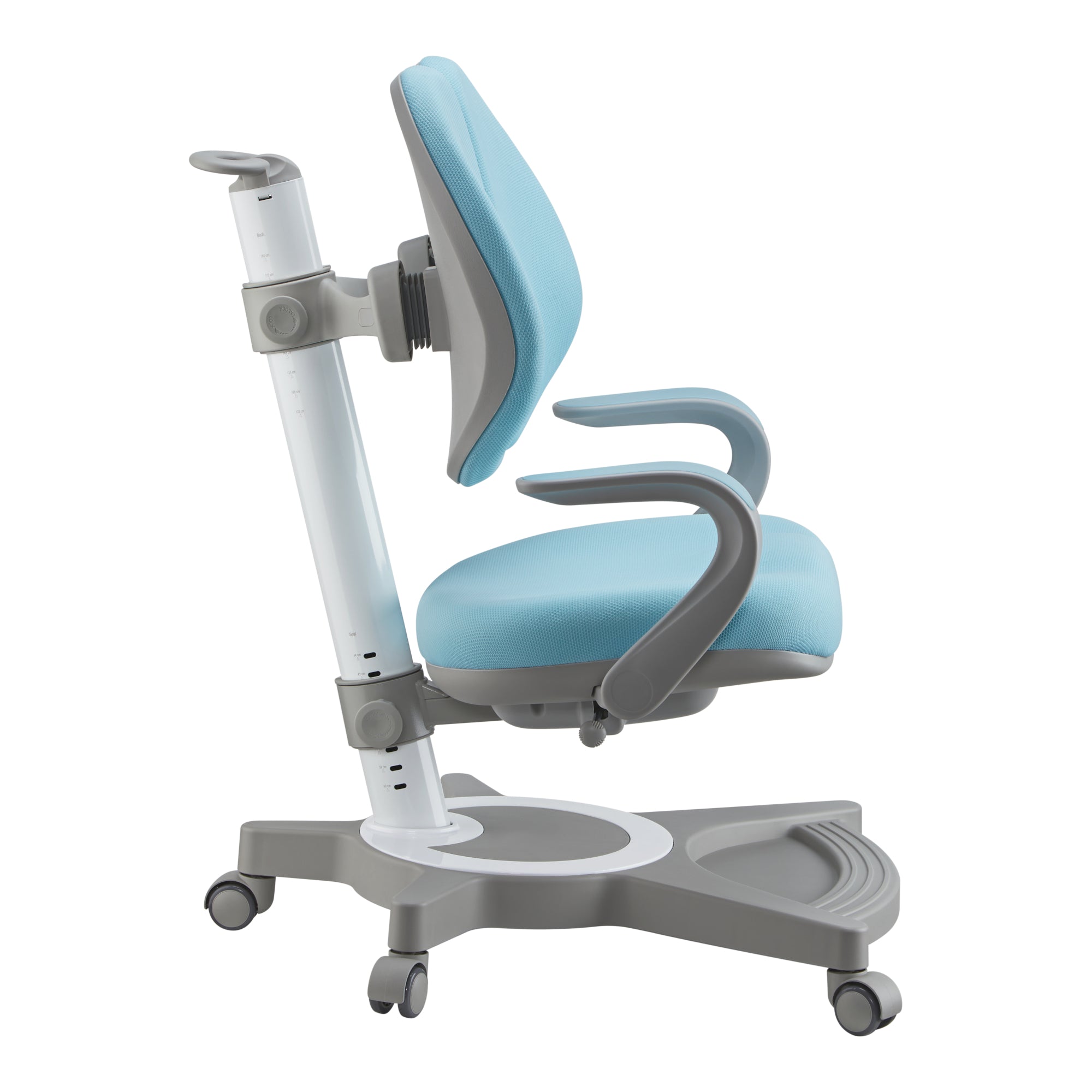 Set Sauda Scrivania e Sedia Girevole per Bambini Altezze Regolabili - Azzurro [en.casa]