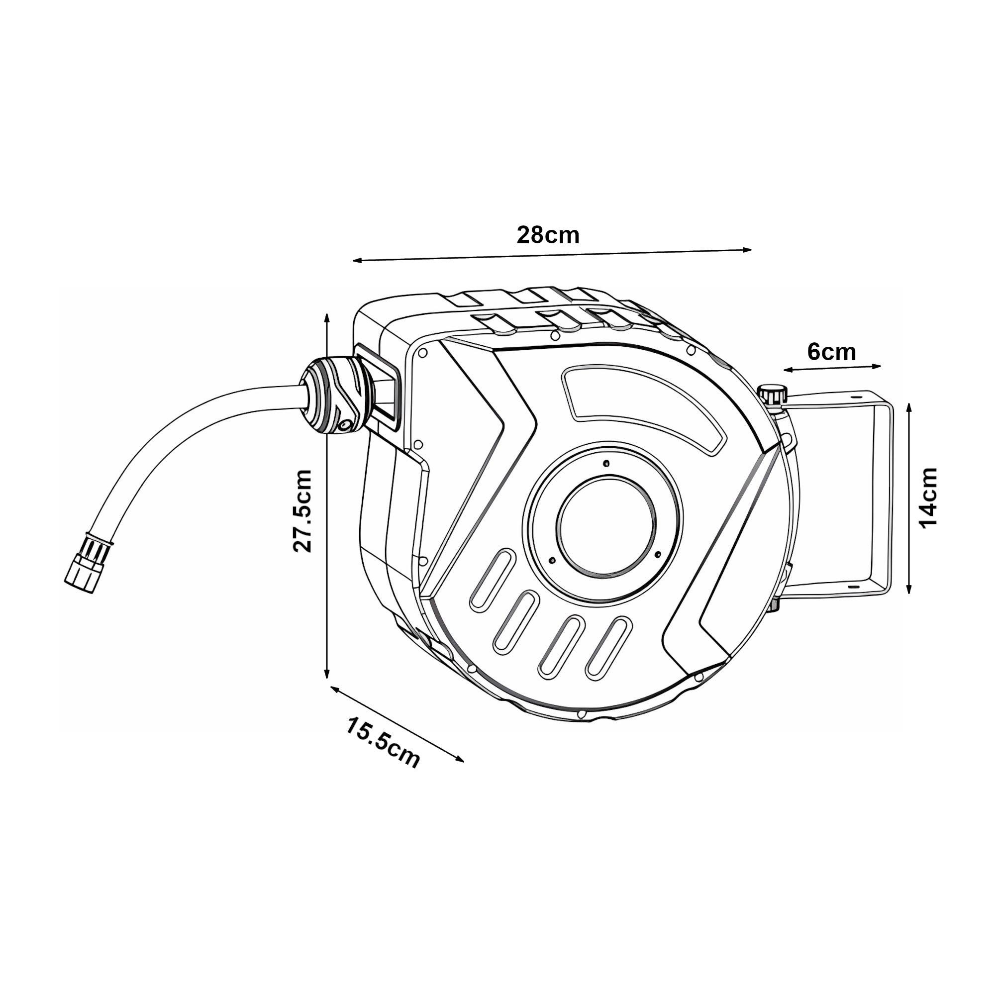 Avvolgitubo Automatico Nassau ad Aria Compressa con Tubo da 10+1 m pro.tec