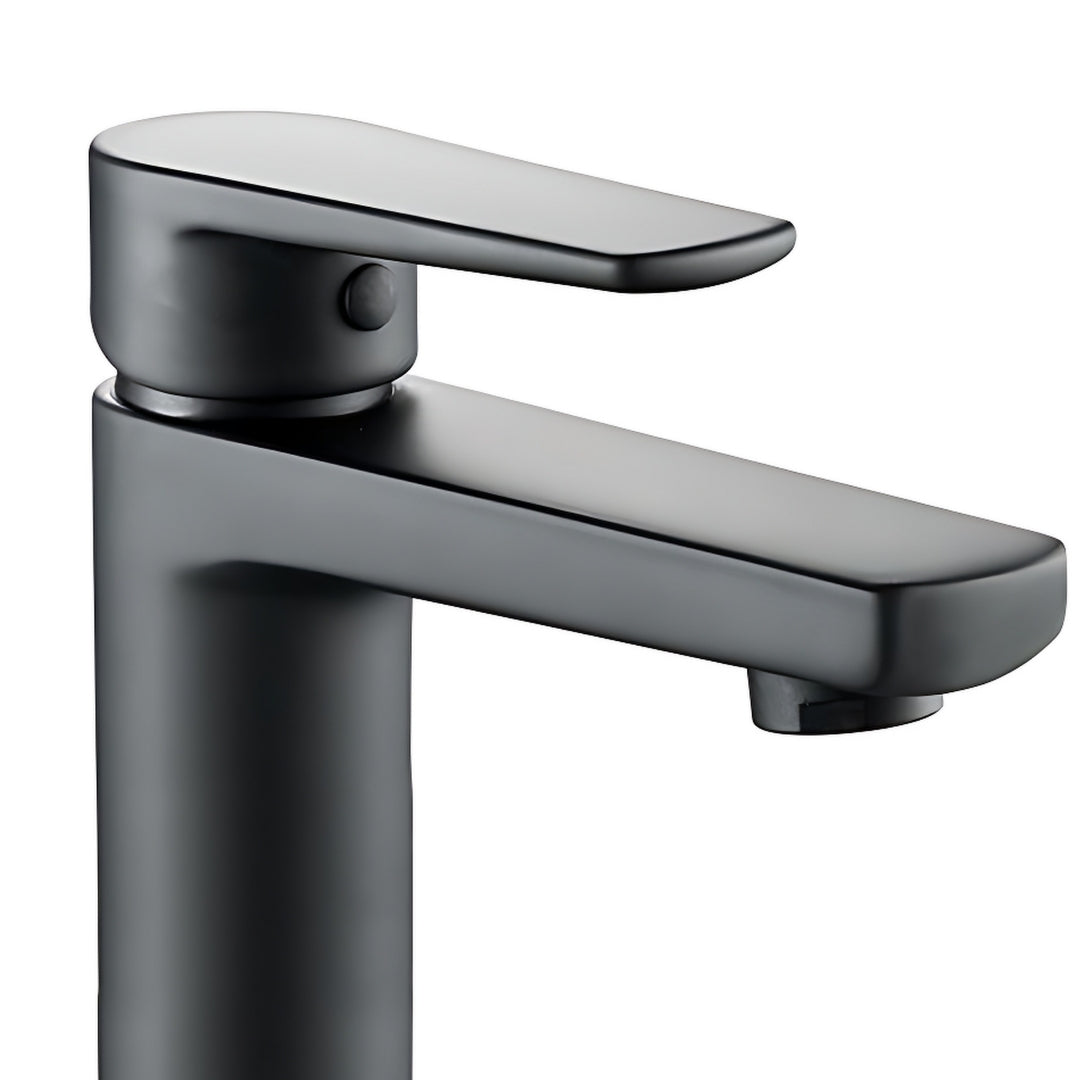 Miscelatore rubinetto africa per lavabo con bocca alta ottone nero opaco bagno *** confezione 1