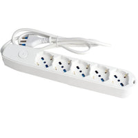 Multipresa ecova 30081x 6 prese universali bipasso schuko bianca