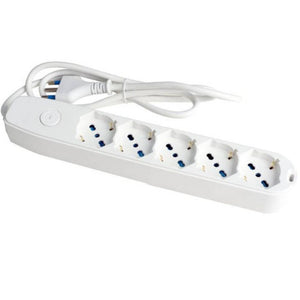 Multipresa ecova 30081x 6 prese universali bipasso schuko bianca