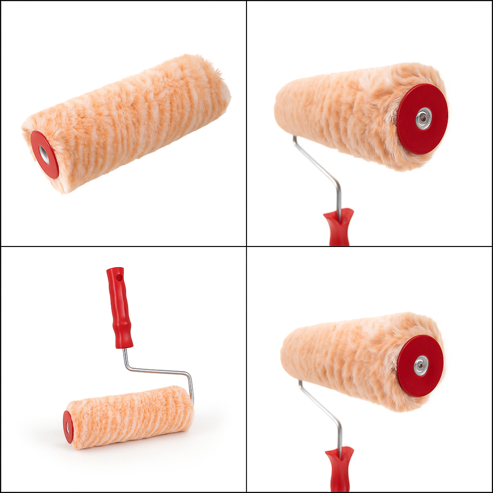 Rullo tessuto professionale manico quarzi pitture idropitture superfici ruvide *** misura 24 cm, confezione 1