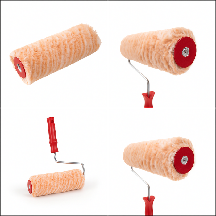 Rullo tessuto professionale manico quarzi pitture idropitture superfici ruvide *** misura 24 cm, confezione 1