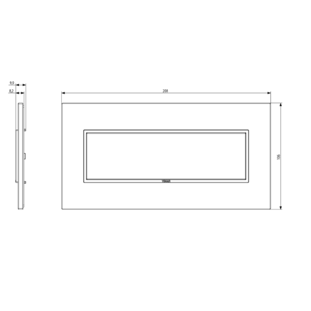 Placca vimar 21657 7 moduli serie eikon evo montaggio orizzontale e verticale *** numero posti 7 moduli, confezione 1