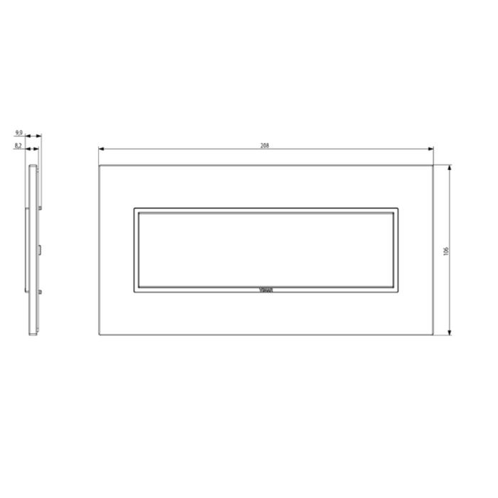 Placca vimar 21657 7 moduli serie eikon evo montaggio orizzontale e verticale *** numero posti 7 moduli, confezione 1