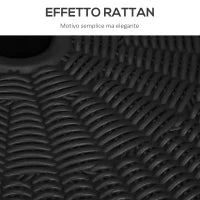 Base per Ombrellone da Giardino 3 m con Maniglie Incorporate, in HDPE e Acciaio, Ø51x36 cm, Nero