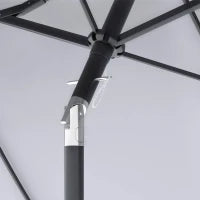 Ombrellone da Giardino Doppio Inclinabile con Apertura a Manovella, 295x152x222cm, Bianco