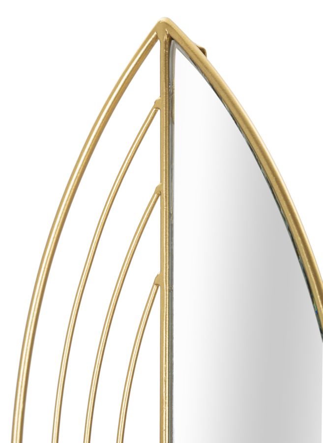 Due Porta candele da muro in metallo dorato 18x13x41-15x13x35cm Leaf