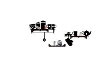 Sticker Da Muro Kitchen Con Mensole Cm 120X60