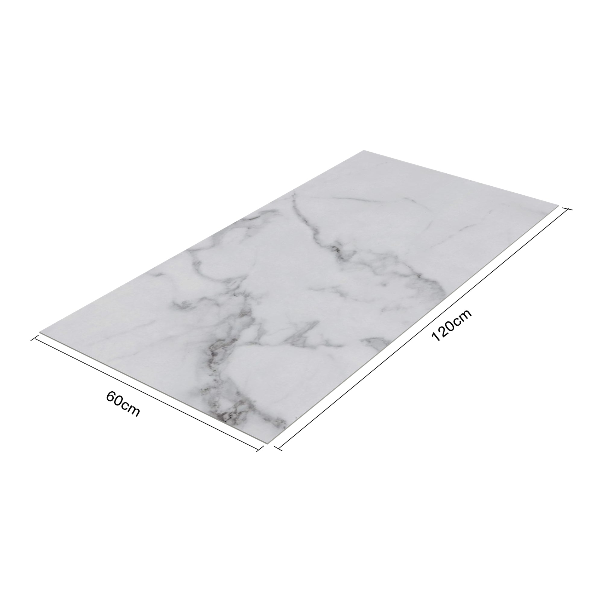 Set Bladel di 4 Pannelli Decorativi in PVC per Parete - Effetto Marmo White Marble [neu.haus]