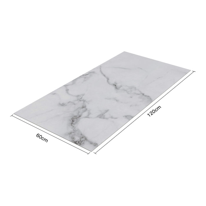 Set Bladel di 8 Pannelli Decorativi in PVC per Parete - Effetto Marmo White Marble [neu.haus]